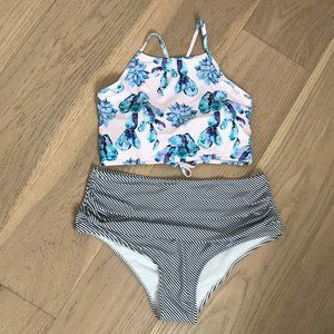Cute Succulent Plants Floral Bikini Set